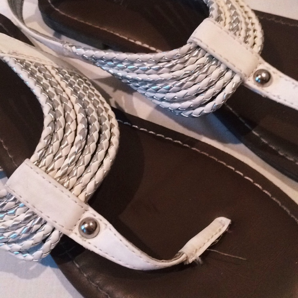 White Flat Sandals.